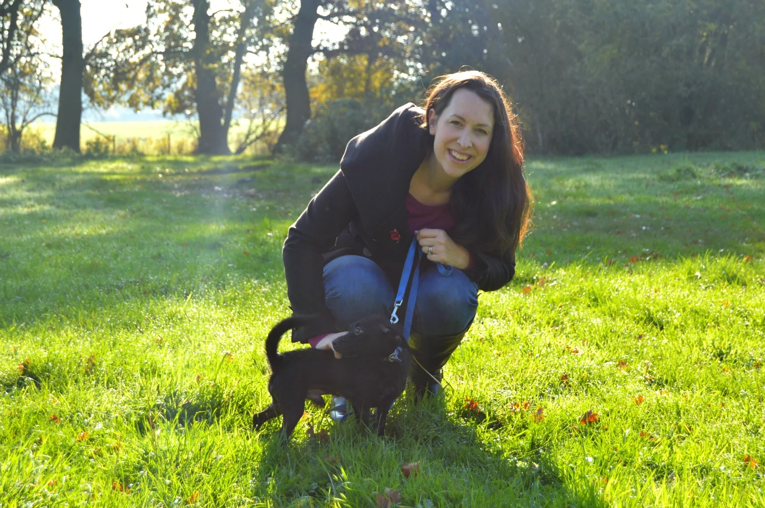 me and max out for a walk