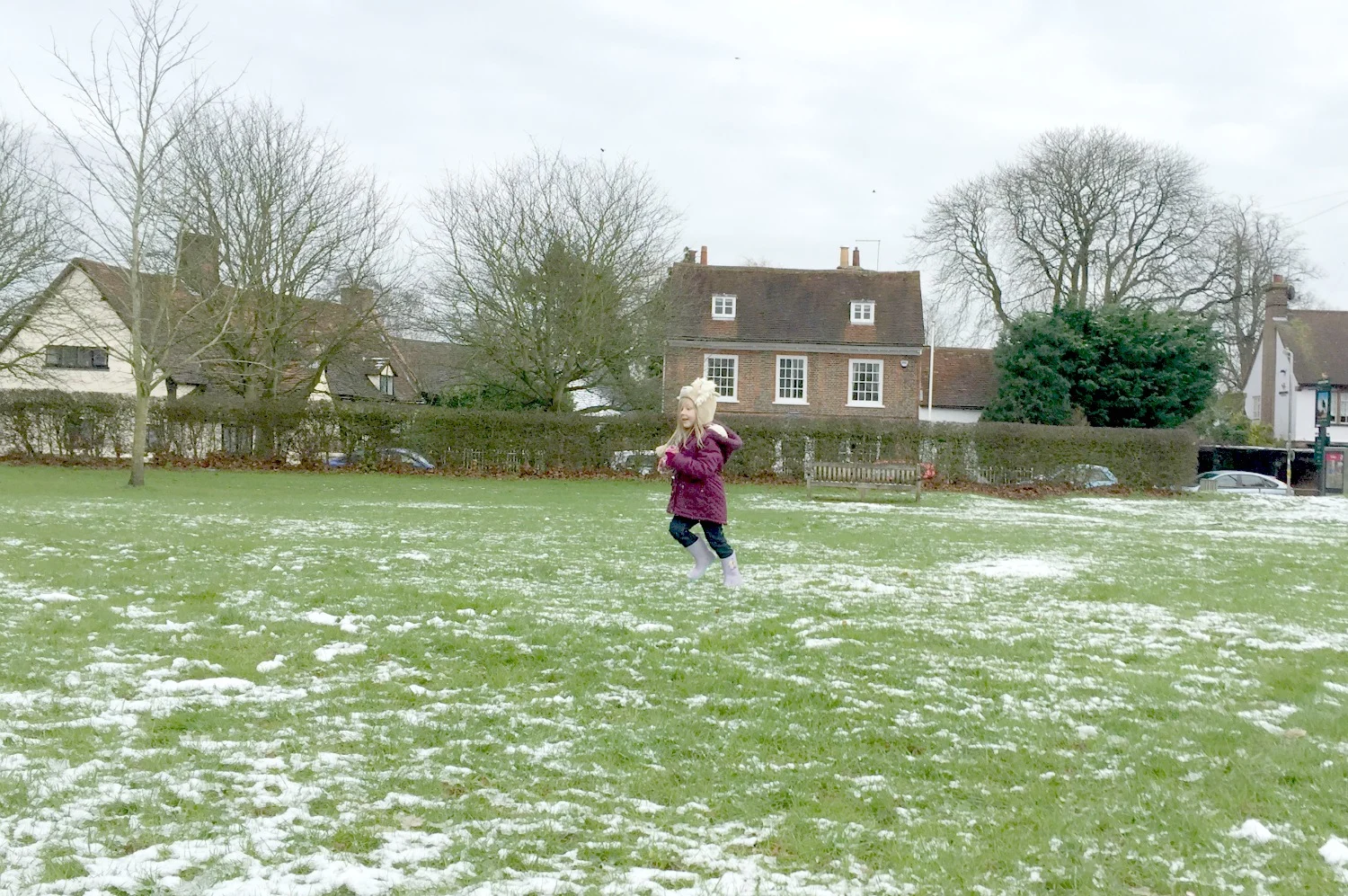 Running in the snow