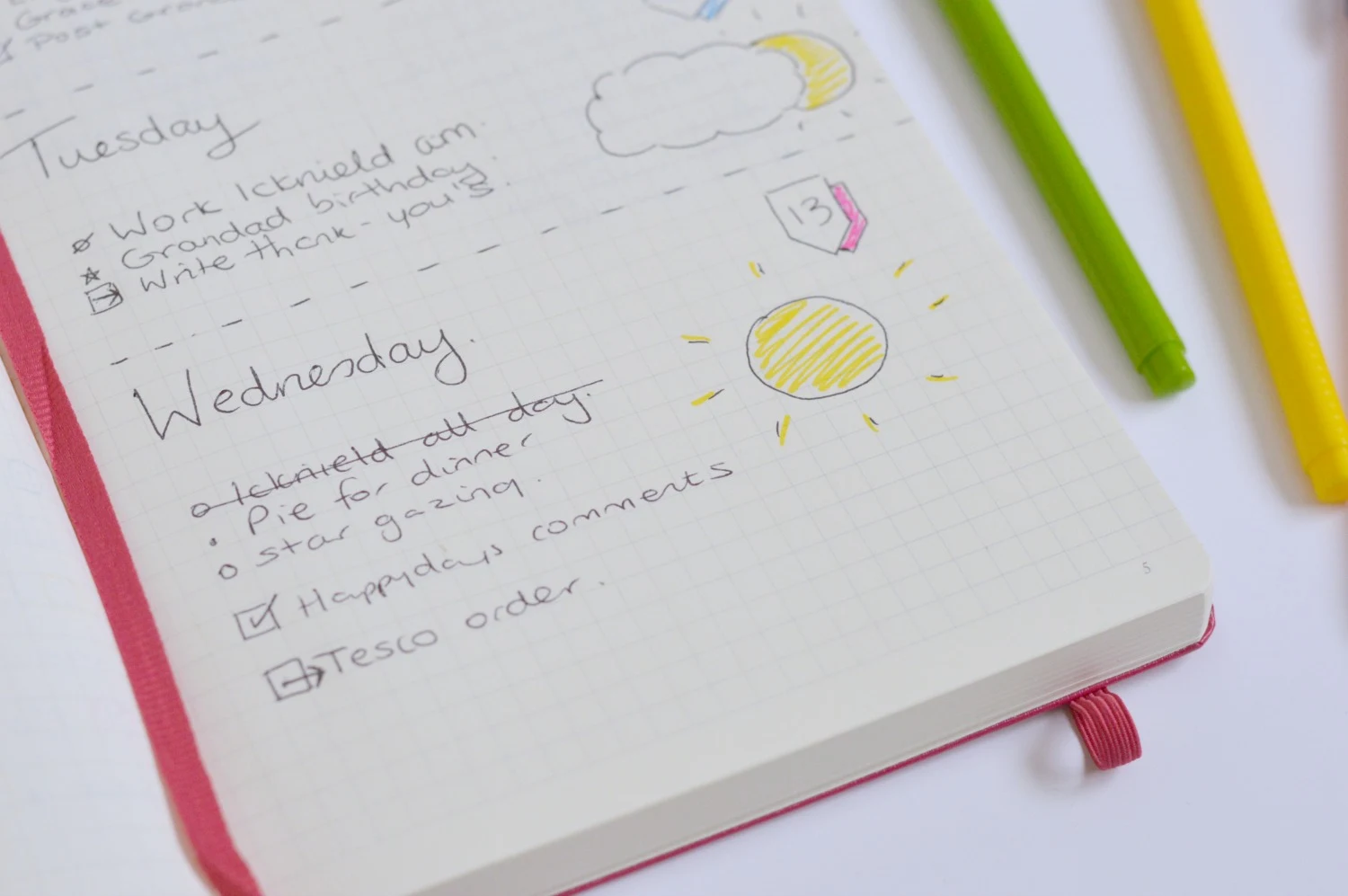 Bullet Journaling Daily tasks