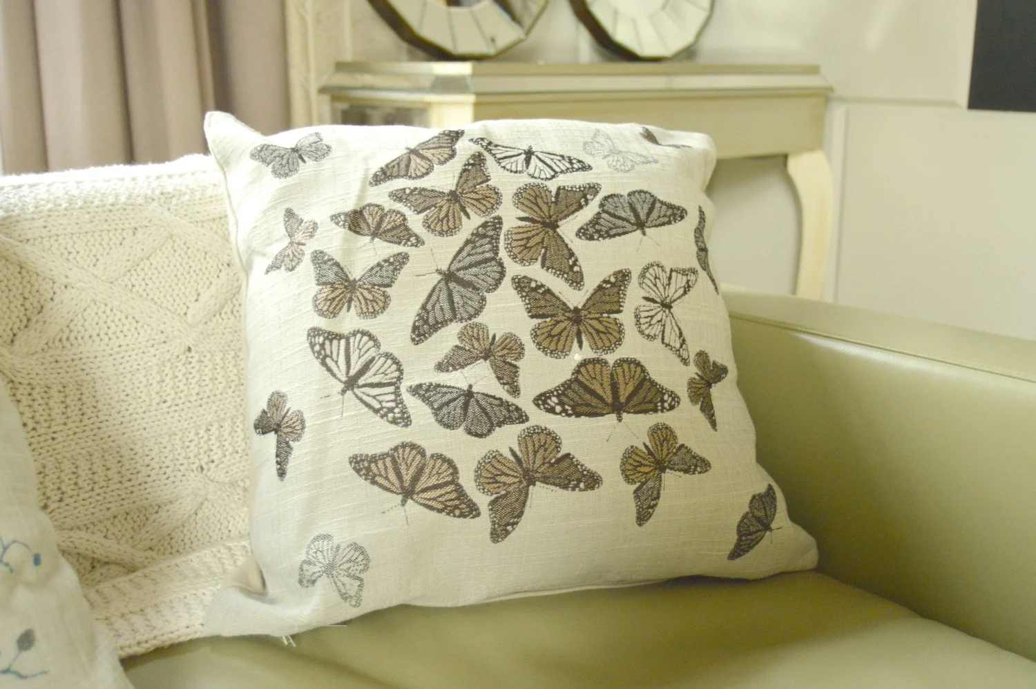 Kaleidoscope butterfly cushion