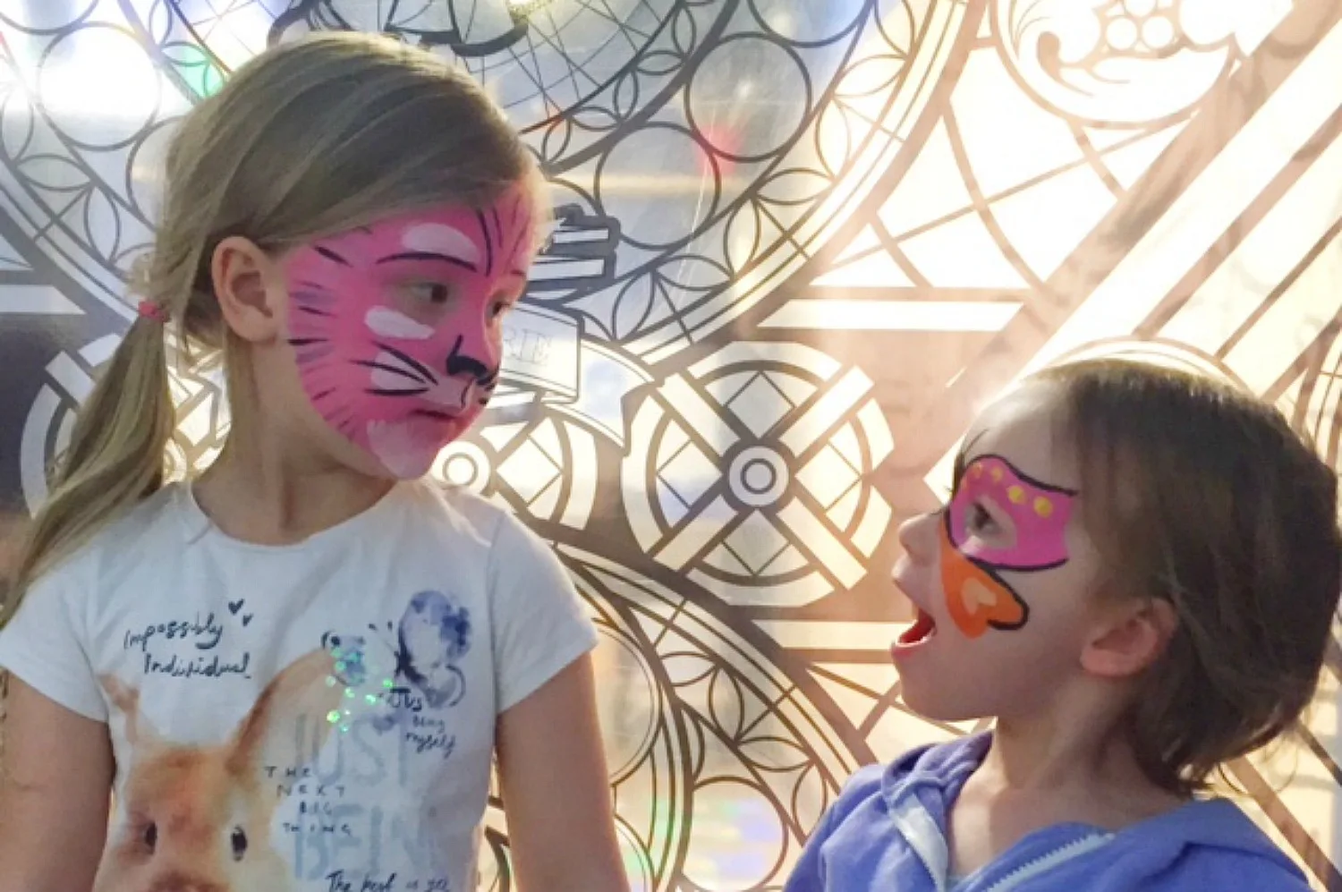 Kidzania kids with facepaint