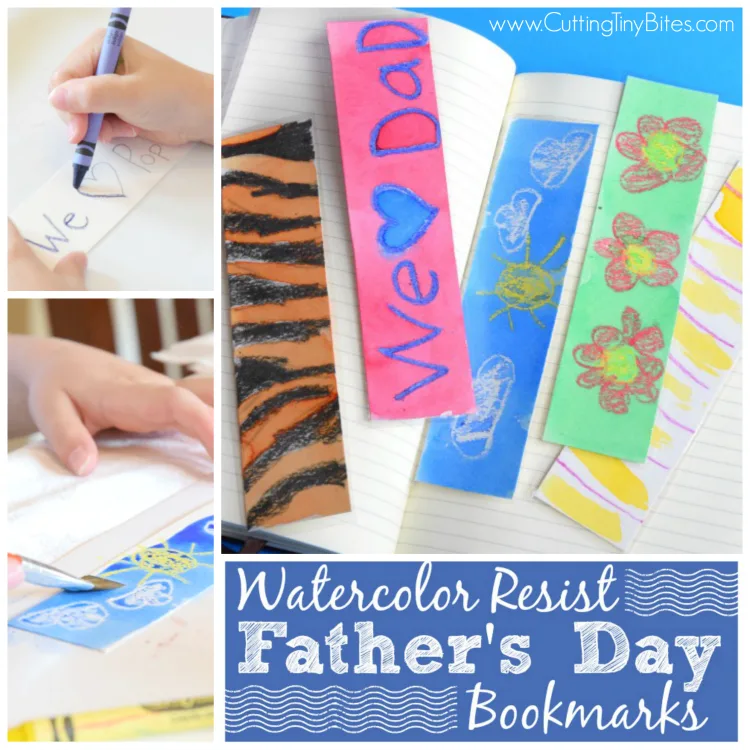 Cutting Tiny Bites Fathers Day Bookmarks