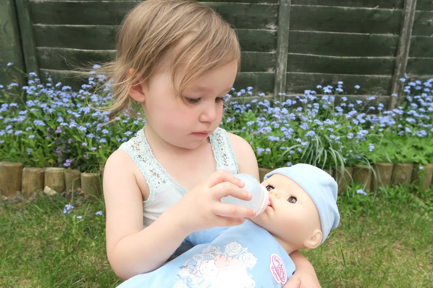 Feeding Baby Annabells Brother