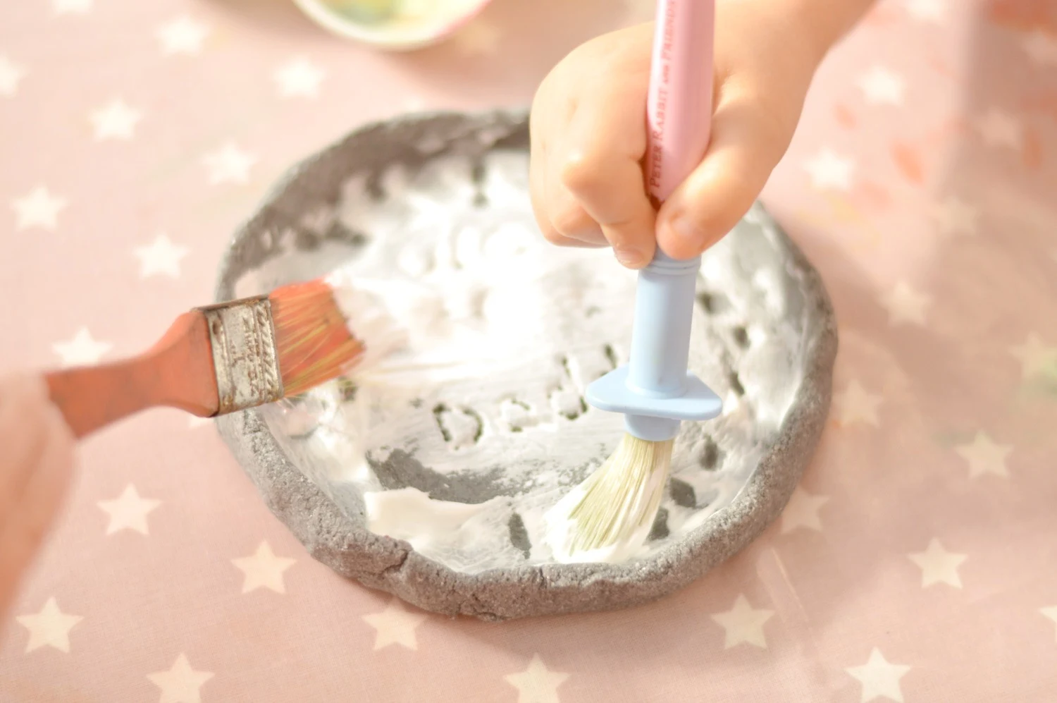 Painting the dish white