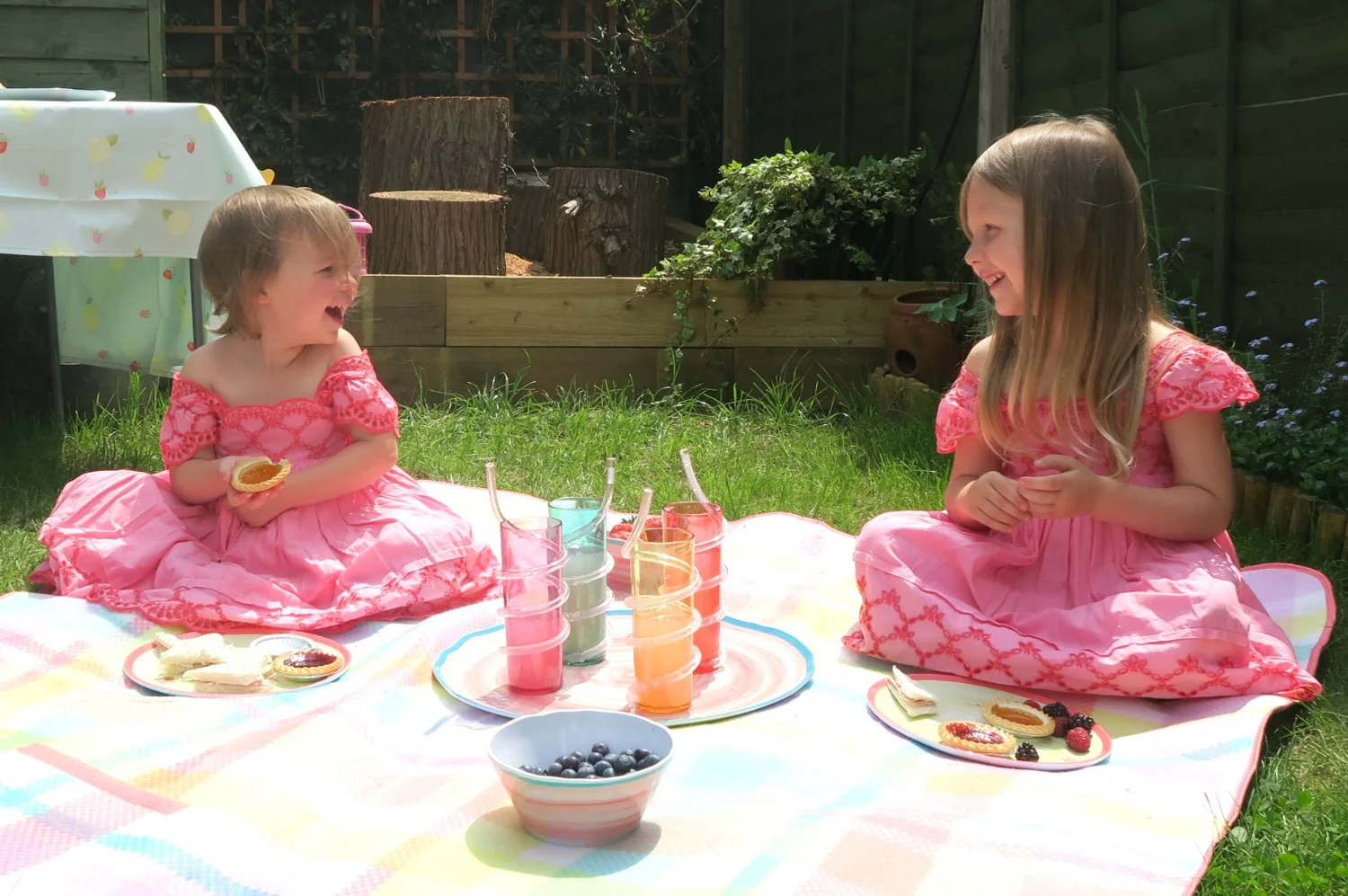 Laughing together at the picnic