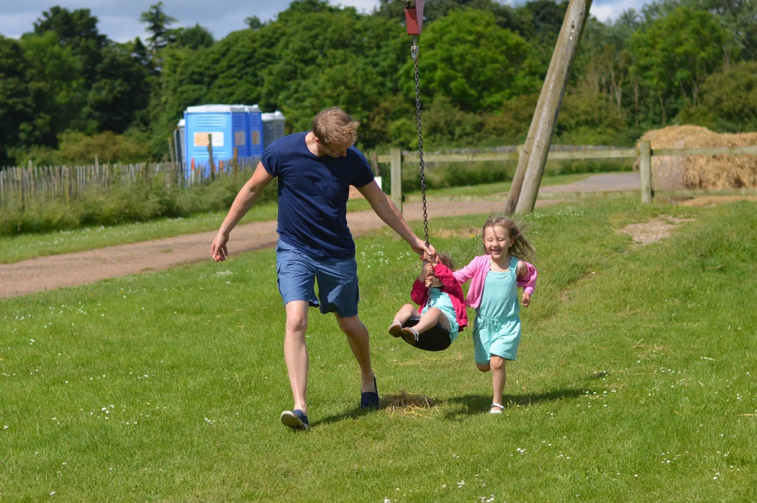 Running along the zipwire