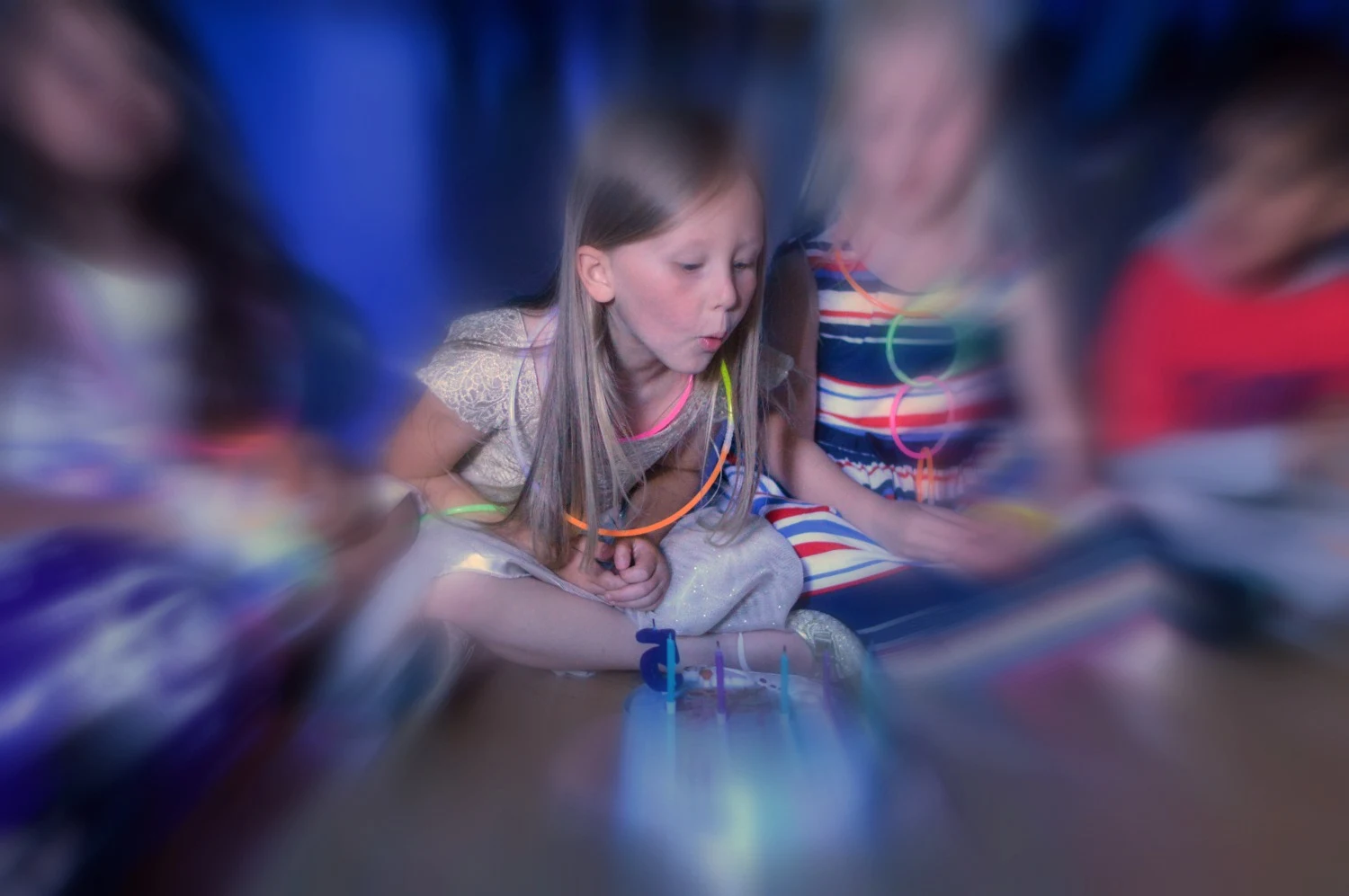 Blowing out the candles