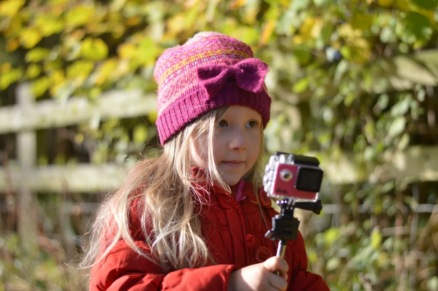 Gracie with the camera