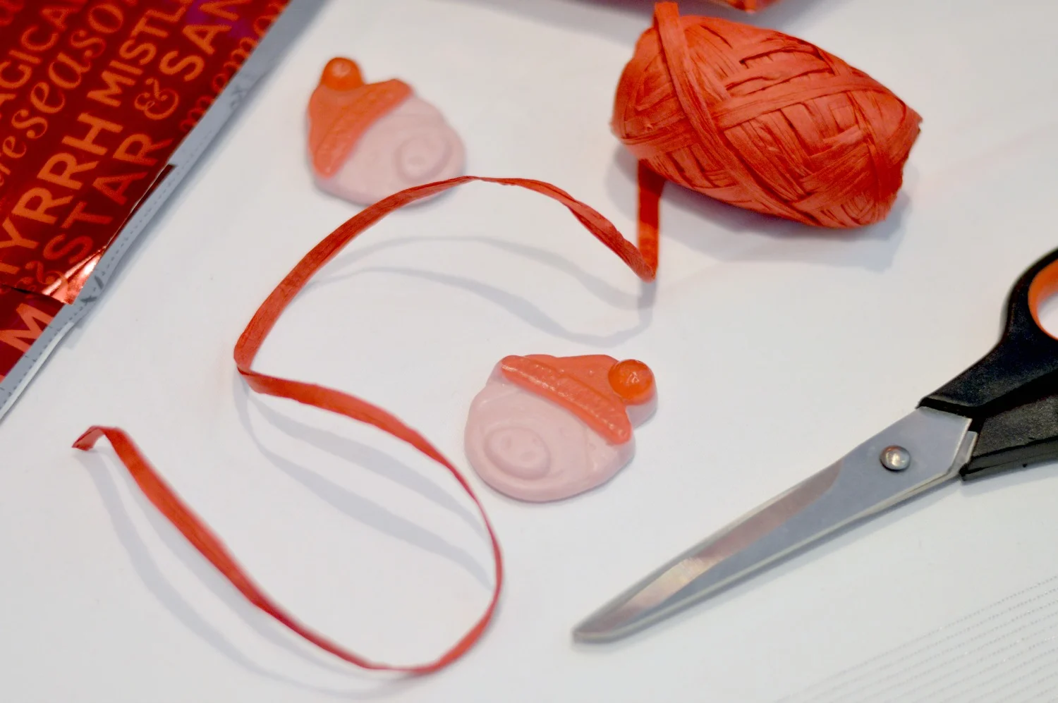percy pigs and wrapping paper