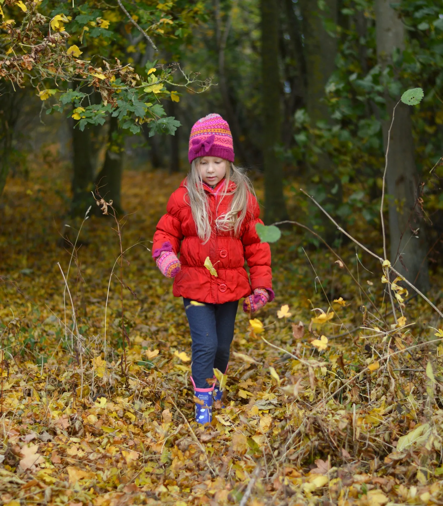 walking through the leaves