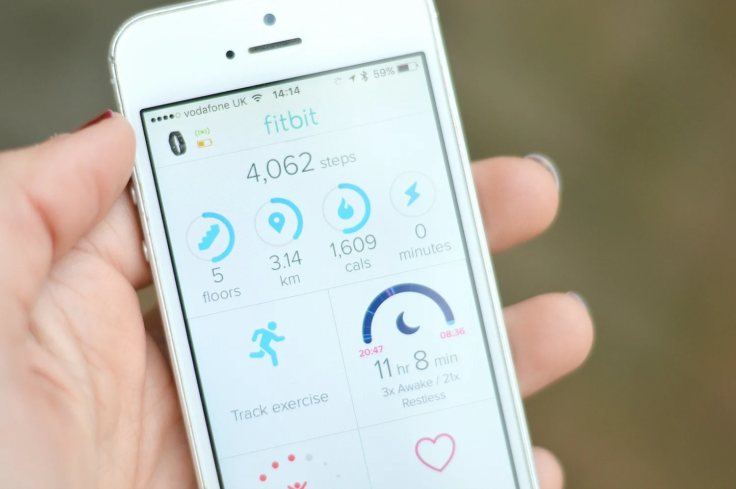 Fitbit app on iphone