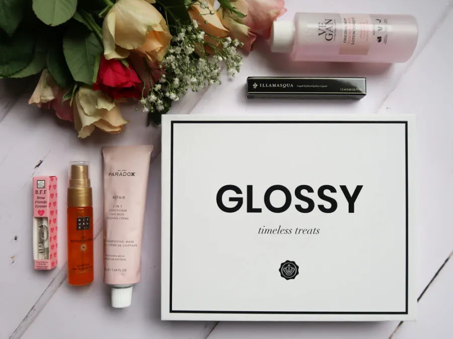 glossy box and contents