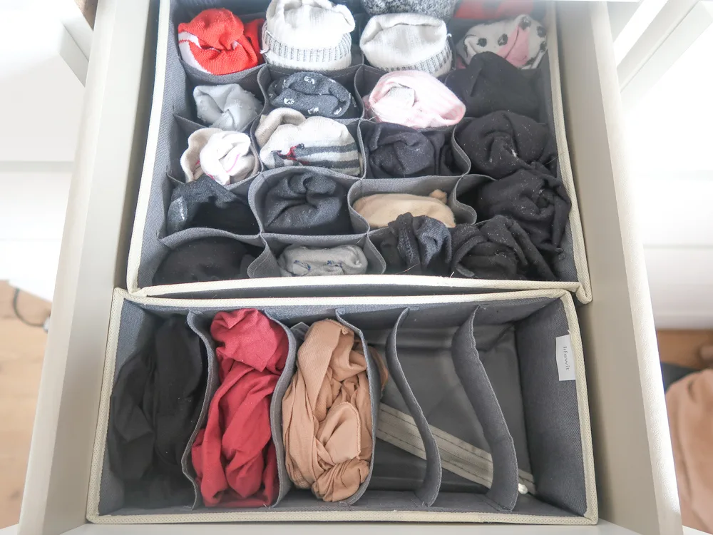 organised underwear drawers