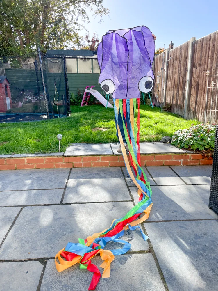 Jumbo Octopus kite long streamers