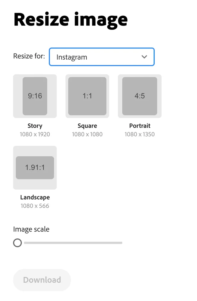 resize images for social media