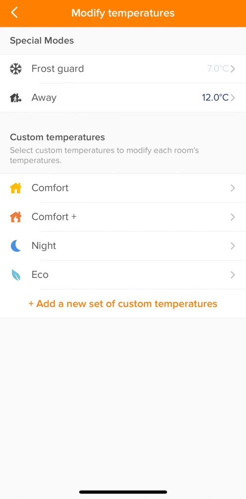 Netatmo temperature profiles