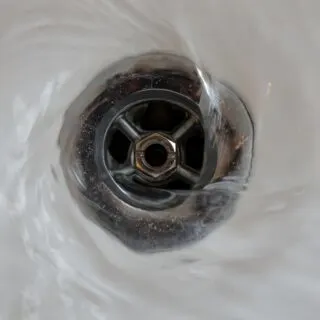 plug hole with swirling water