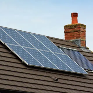 Solar panels on a roof