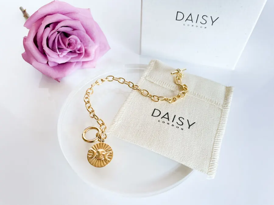 Estée Lalonde Goddess Medallion T-Bar bracelet