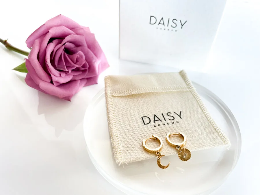 Estée Lalonde Luna Huggie Charm Earrings