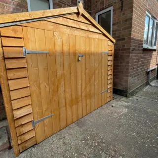 Smart wooden bike shed from Very