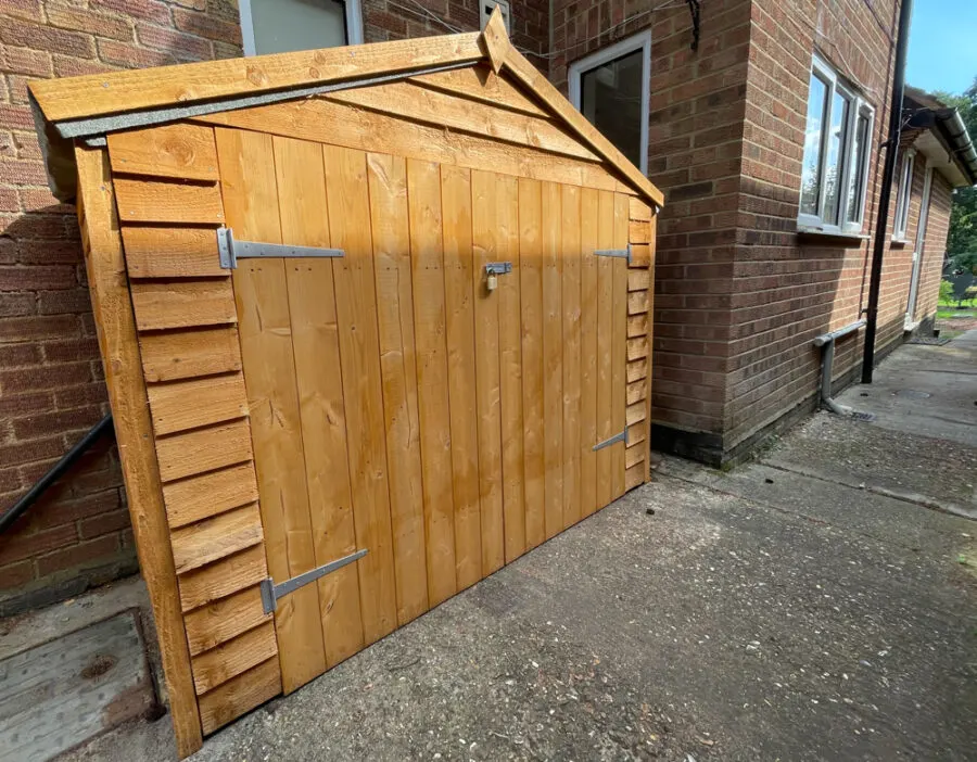 Smart wooden bike shed from Very