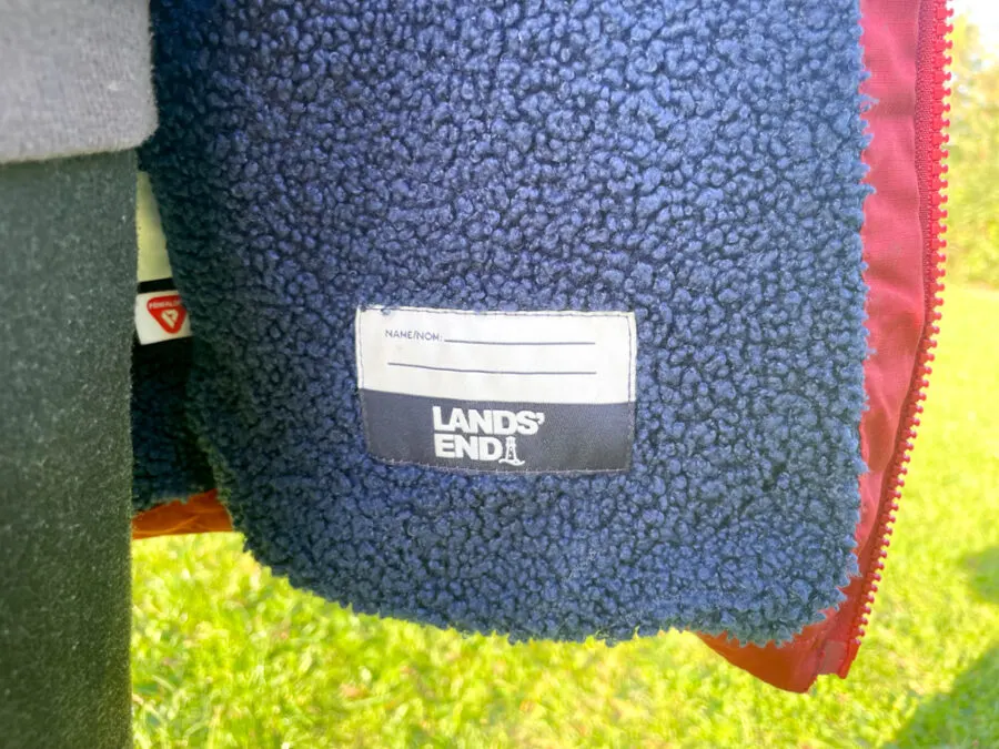 Lands' End name label