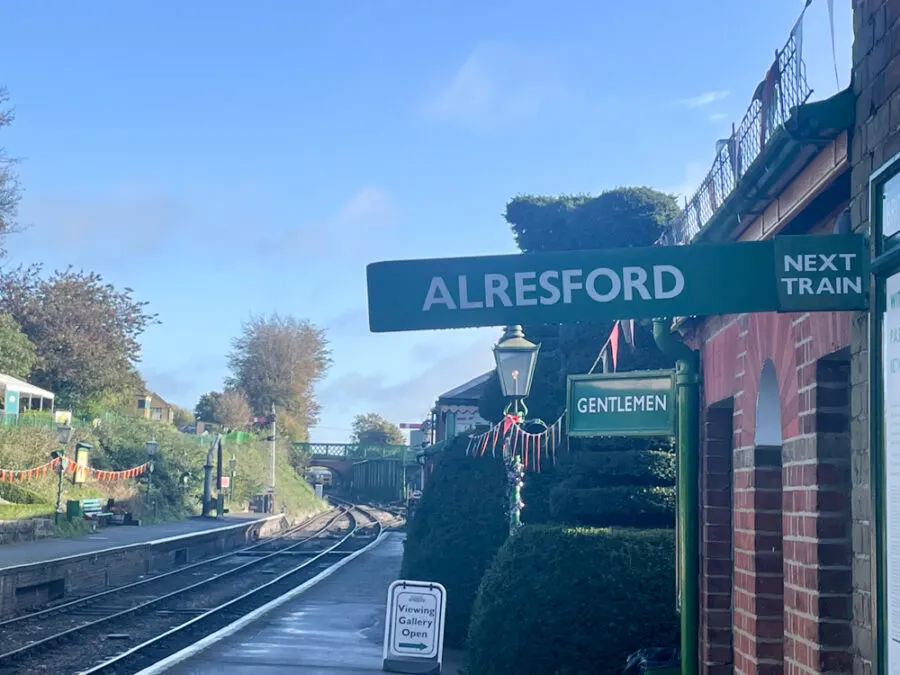 Alresford train station sign