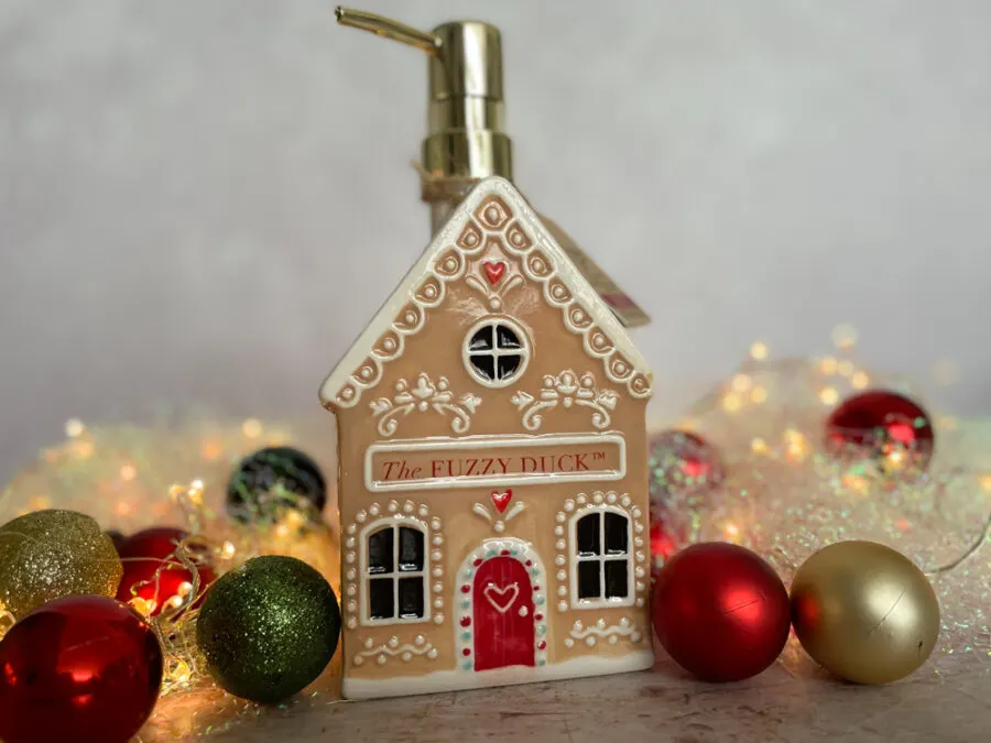 Gingerbread house soap dispenser
