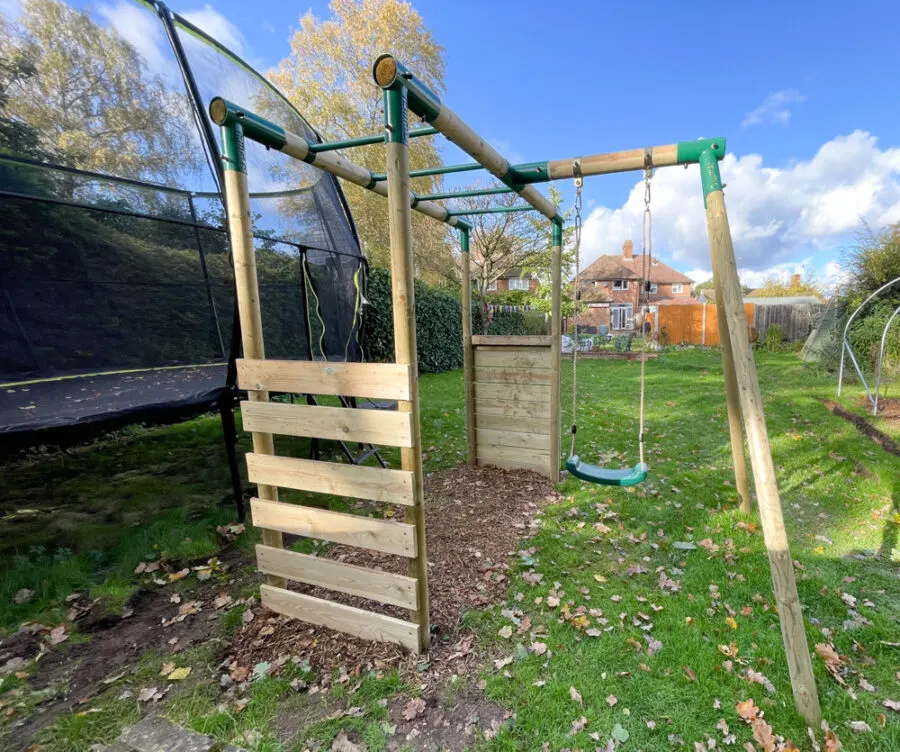 Swing set and monkey bars