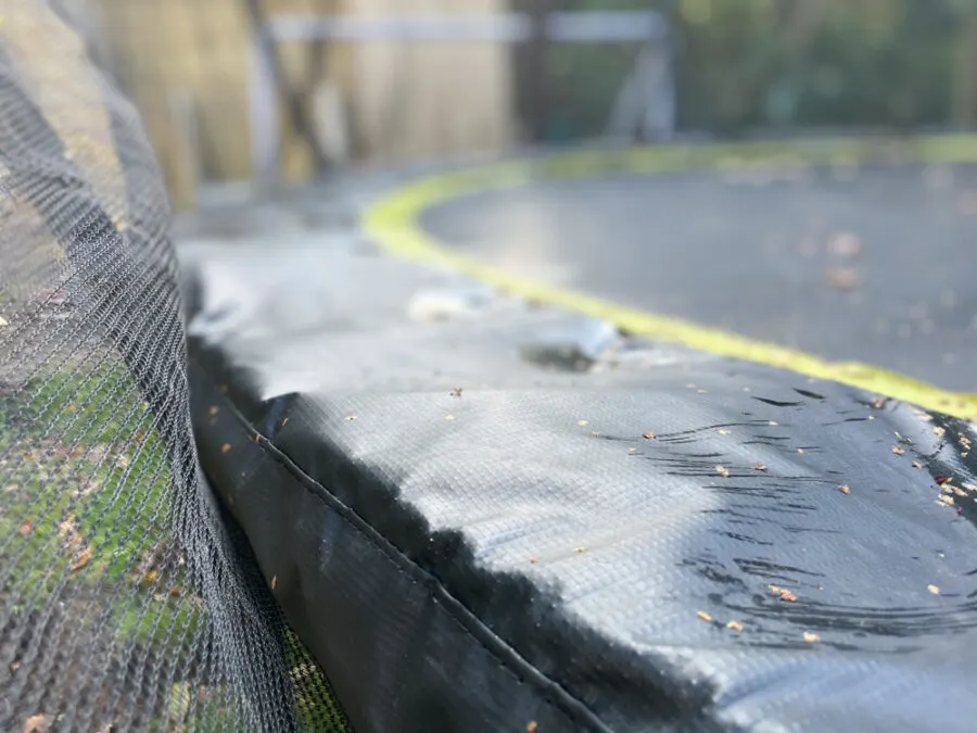 Safety mat around trampoline