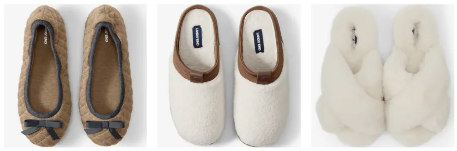 slippers from Lands End