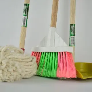 broom and mop
