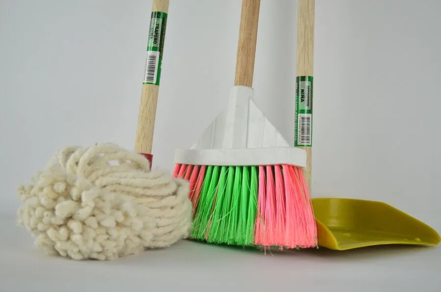 broom and mop