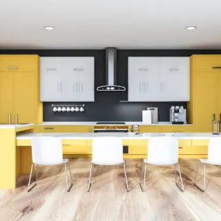 yellow kitchen